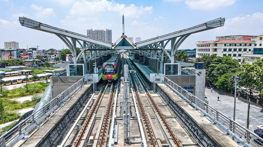 Dua tuyen duong sat do thi nhon - ga ha noi doan tren cao vao khai thac truoc 28 7 hinh anh 1